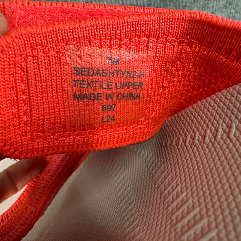 Easy Spirit Womens 7M Orange Knit Double Strap Slide Sandals Sporty Comfort - Picture 9 of 12